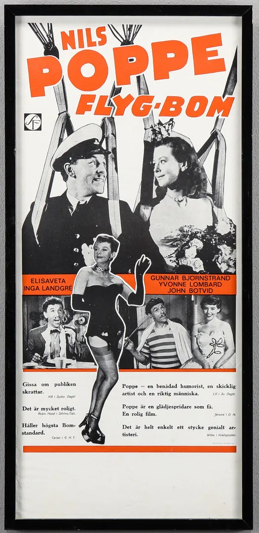 FILMAFFISCH Nils Poppe Flyg-Bom.