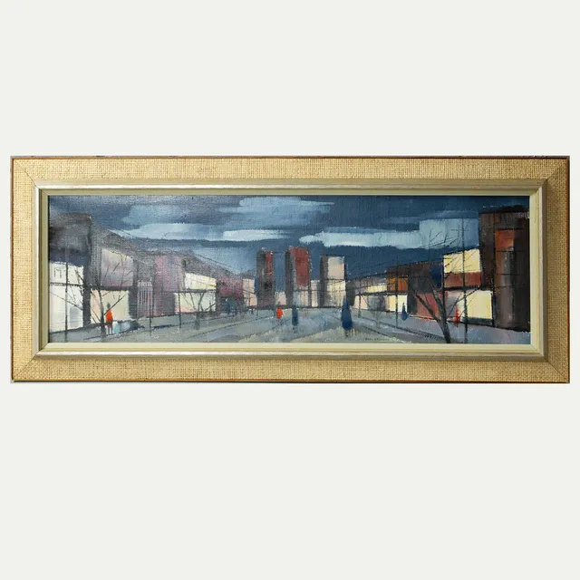 AXEL ERIKSSON (20TH CENTURY SWEDISH). STREET SCENE.