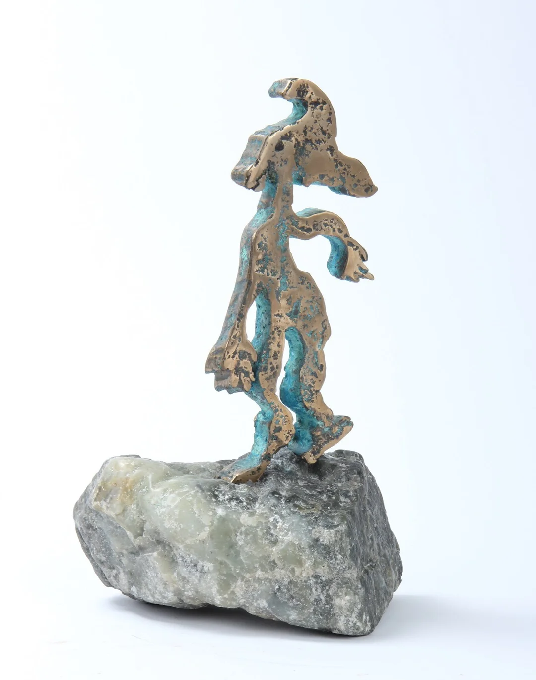 Anna Marie Junker. Bronzeskulptur på fedtsten, H. 30 cm — Paintings and sculptures/Sculptures — Lauritz
