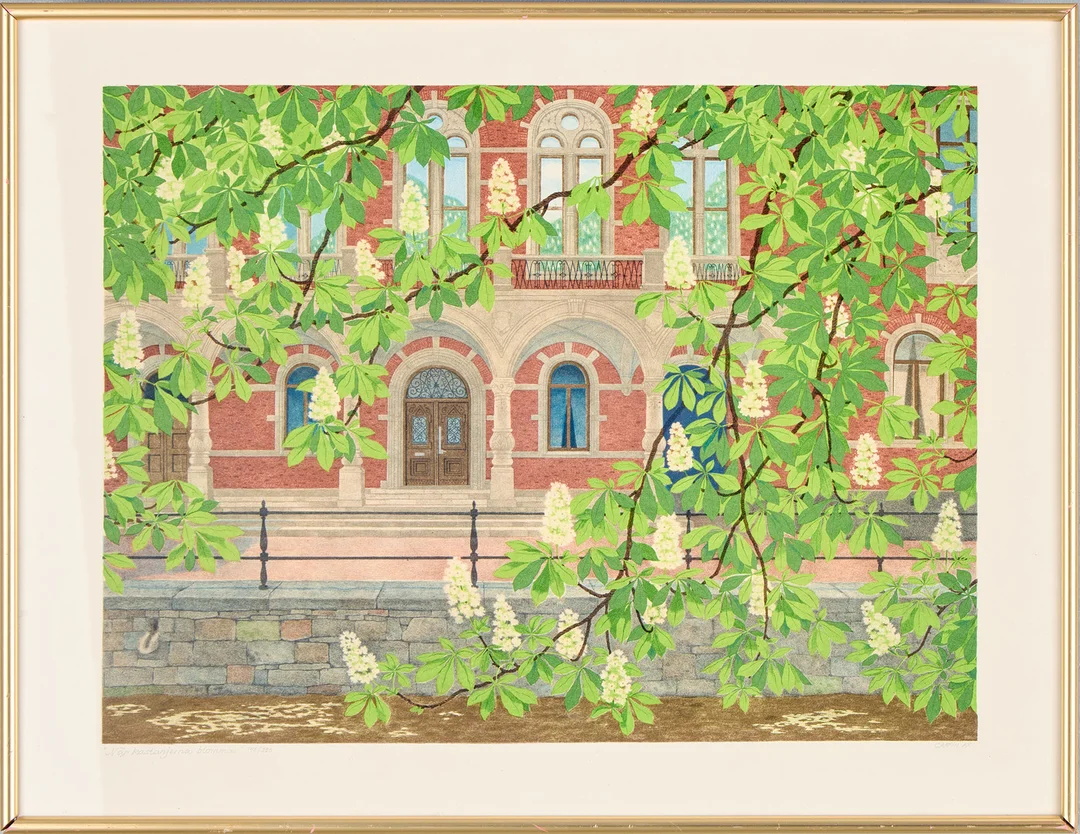 CARIN AX. "När kastanjerna blommar". — Engravings & Prints — Uppsala Auktionskammare