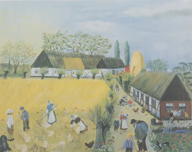 ALMA ÖHRSTRÖM (1897-1987). "Höst" offsettryck, handsignerad.