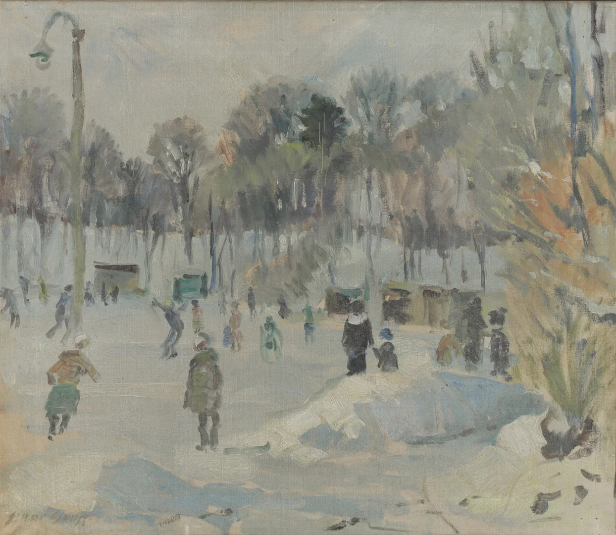 EINAR GROSS (1885-1962). 'Grusgraveren på Hobrovej' olie på lærred. Signeret. Danmark. — Paintings — Palsgaard Kunstauktioner