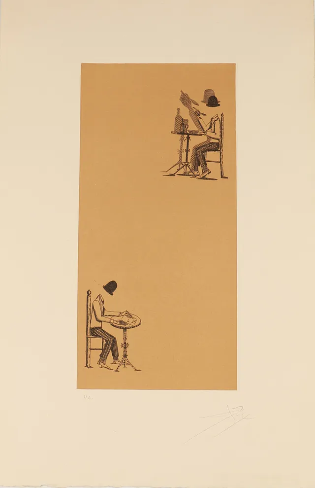 JOAN PONÇ. serie la metamorfosis de kafka. estampación al aguafuerte sobre papel. polígrafa obra gráfica. firmada y justificada a lápiz. 1978.