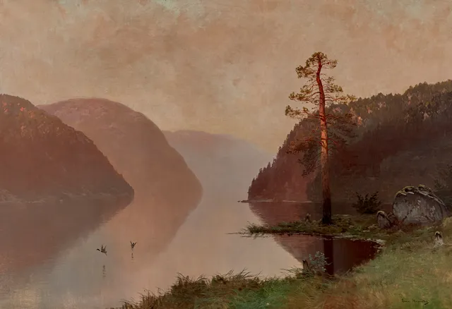 Skramstad, Ludvig — Skogstjern med ender