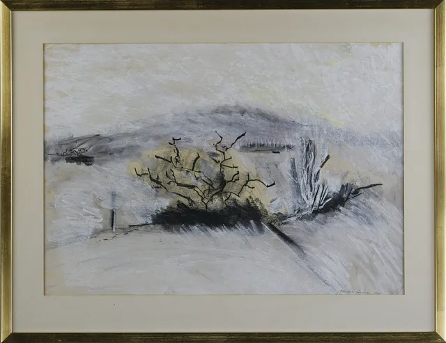 KERSTIN JÖNSSON. Olje pastell, höstlandskap, signerad.