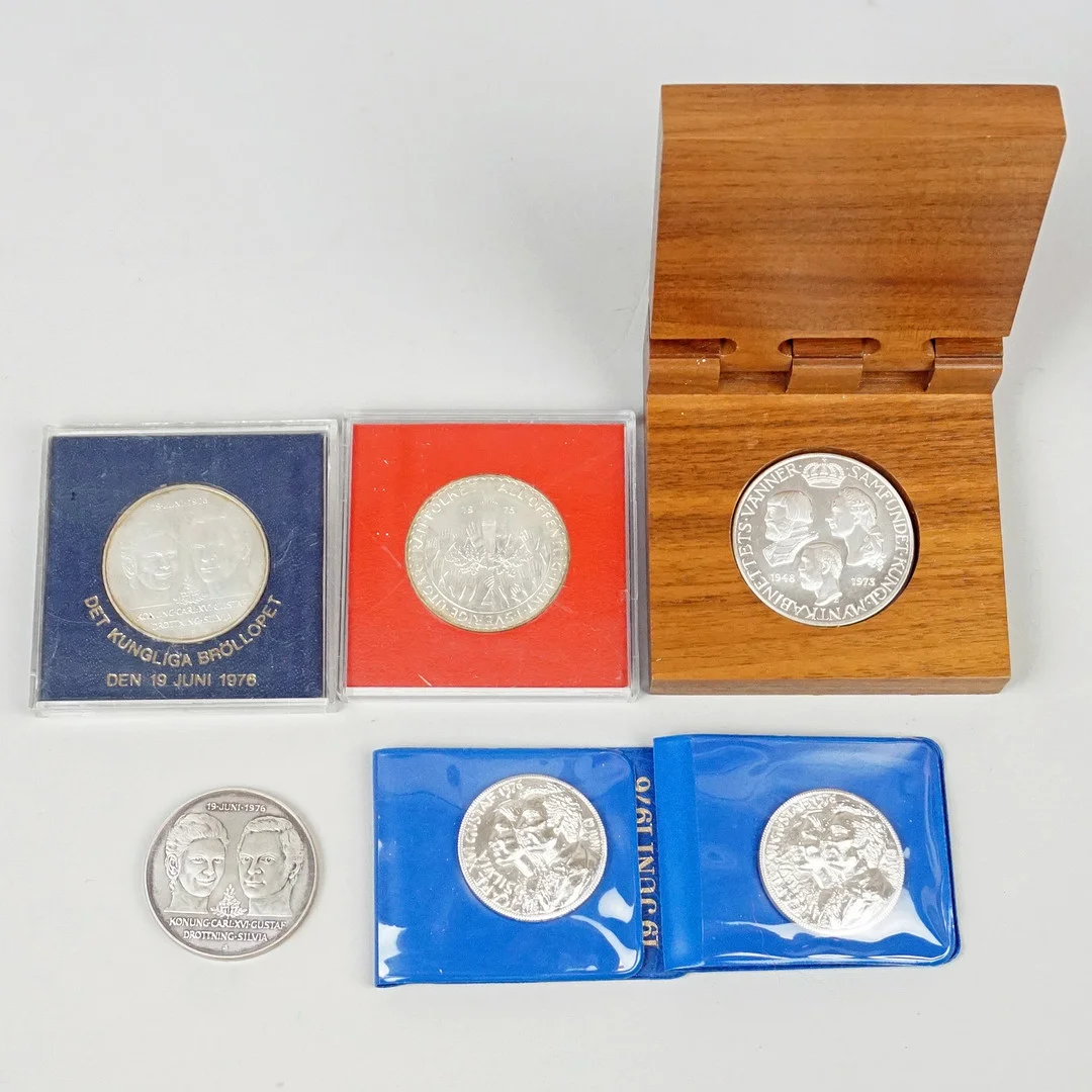 MINNESMYNT, 6 st, silver. — Orders & Medals — Roslagens Auktionsverk