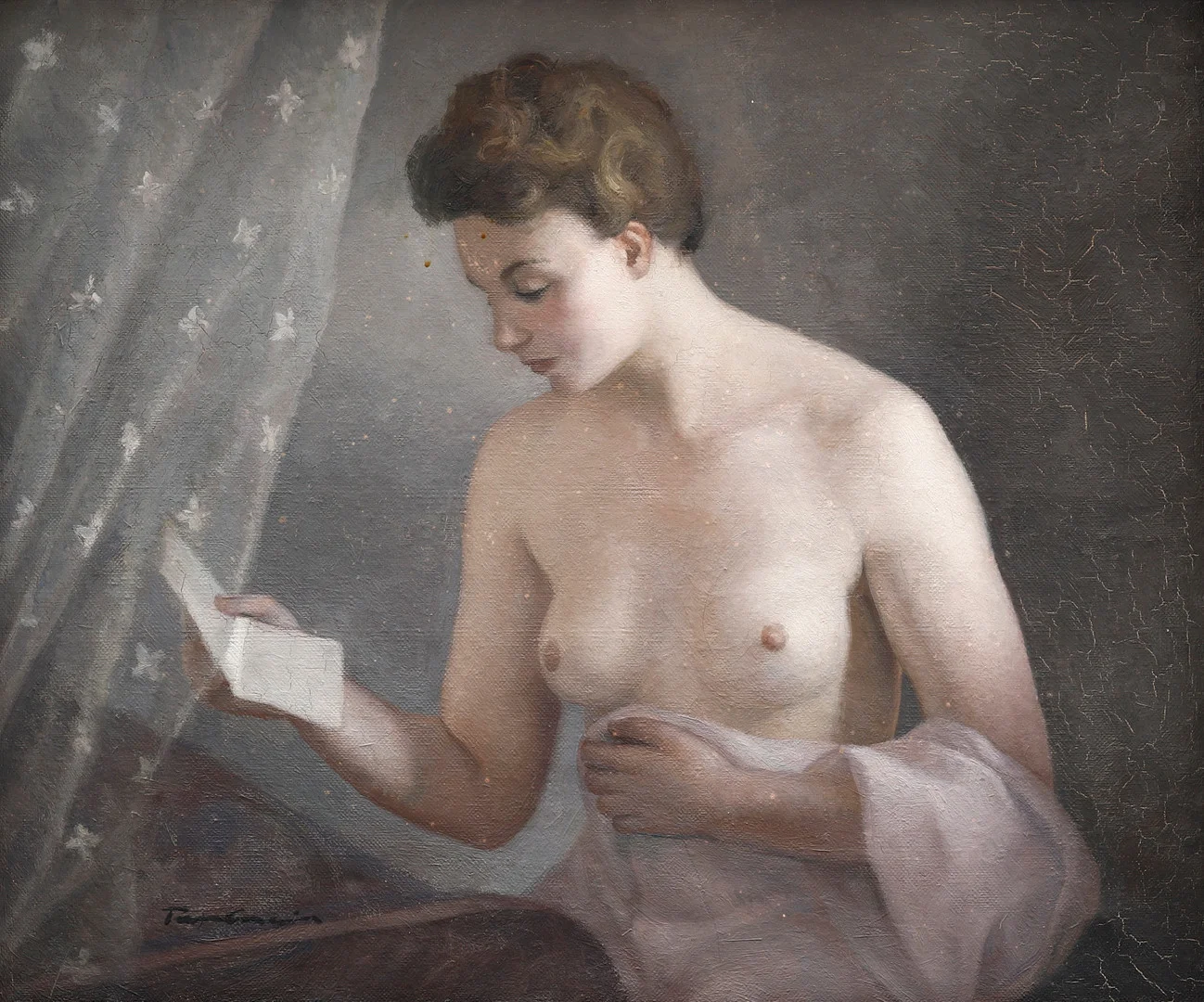 CATALAN SCHOOL, MID 20TH CENTURY. A girl. — Paintings — Balclis