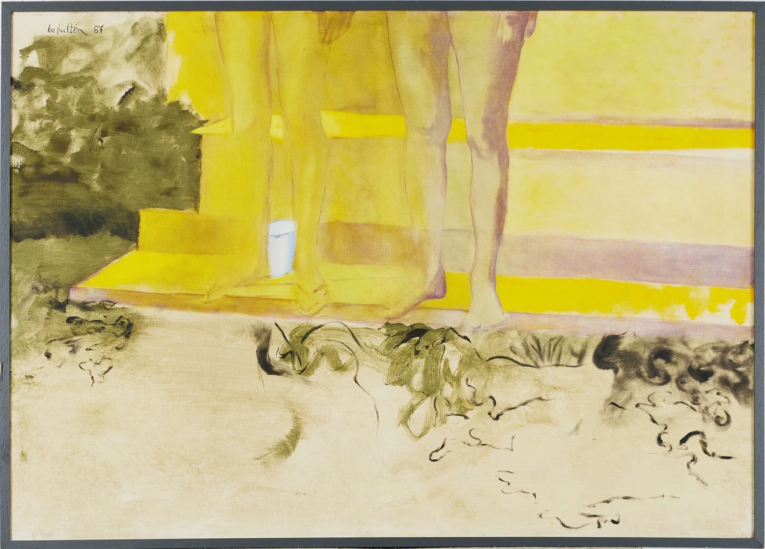 BO HULTÉN (FÖDD 1945). "Efter punktering", olja på duk, signerad och daterad Bo Hultén -67. — Paintings — Stockholms Auktionsverk Magasin 5