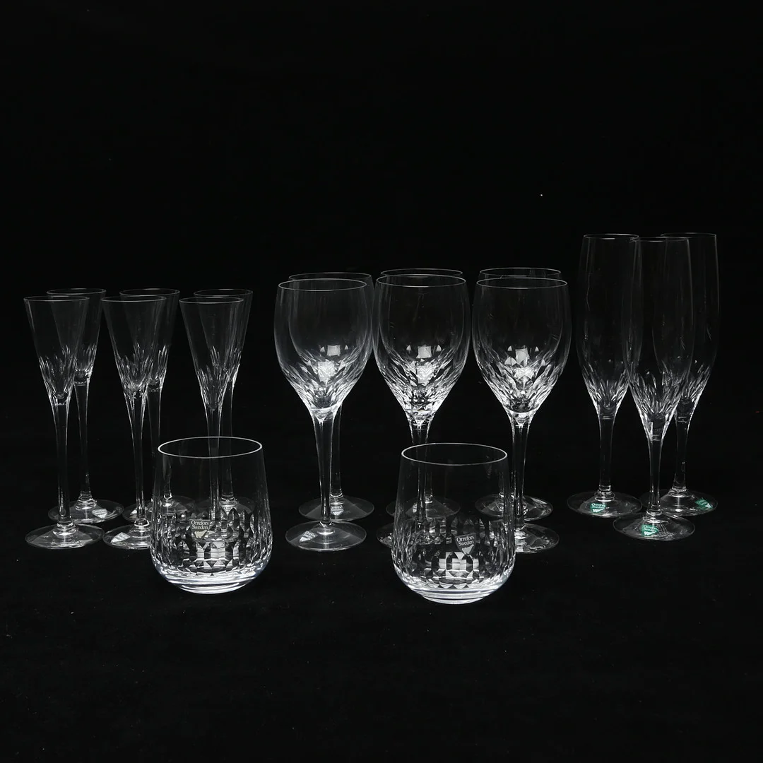 NILS LANDBERG. GLAS, 16 st, Orrefors "Prelude". — Tableware — Kalmar Auktionsverk