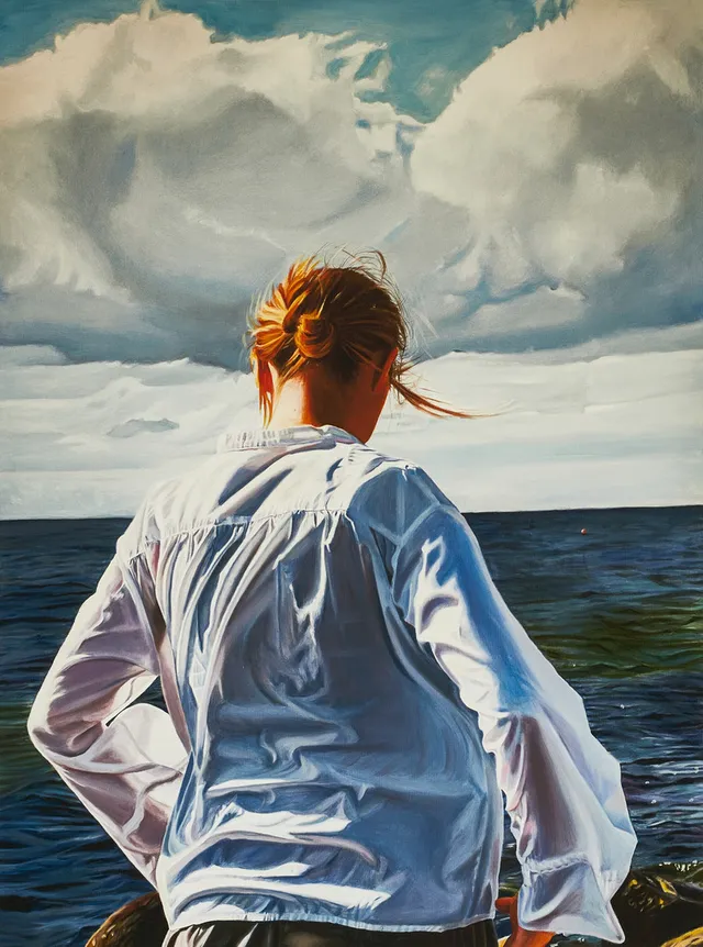 SIRJE PAPP (Sverige, född 1962). ”Breeze”, signerad och numrerad Sirje Papp 50/90, fine art print.