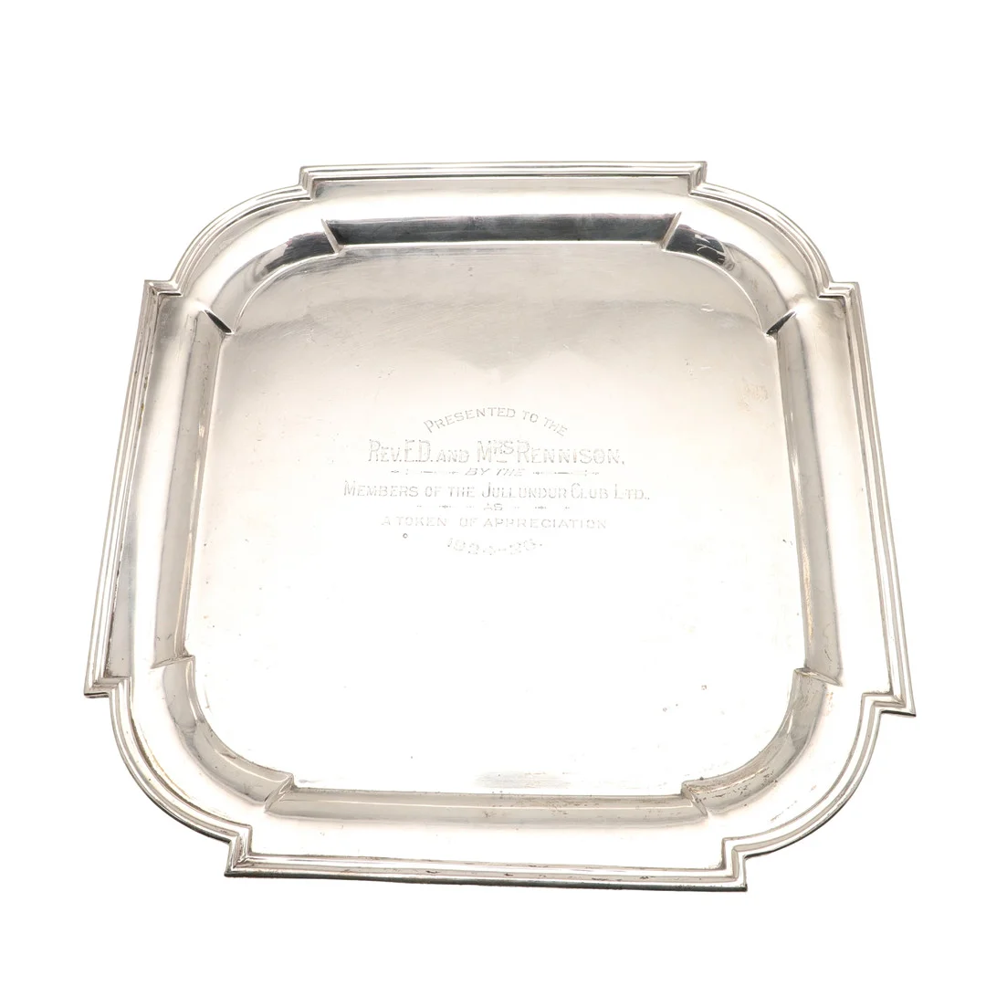 A GEORGE V SILVER SALVER. — Silver — Lawrences Auctioneers