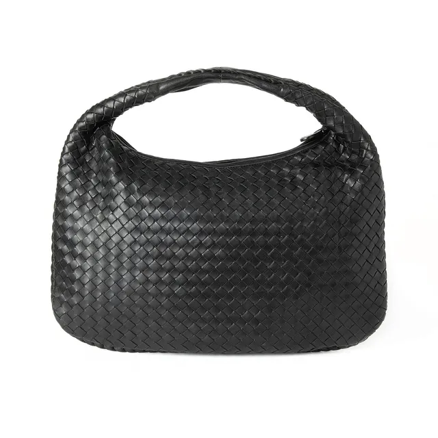 BOTTEGA VENETA. Väska, "Hobo Bag Intrecciato Medium", läder.