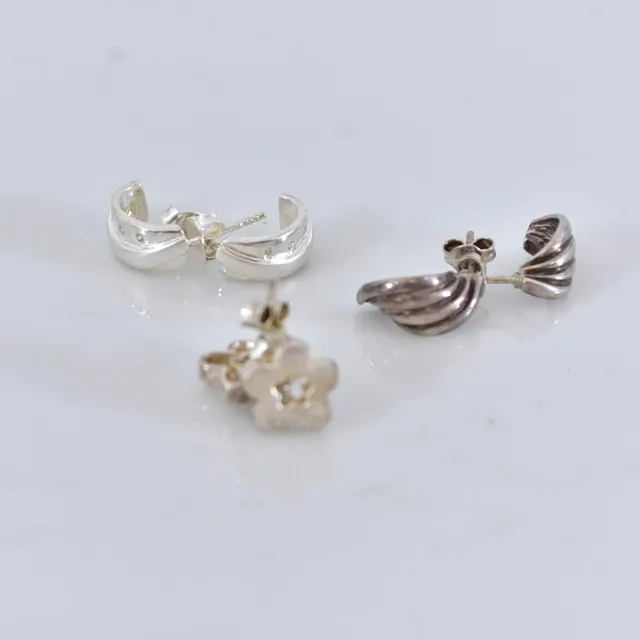 ÖRHÄNGEN, 3 par, sterlingsilver.