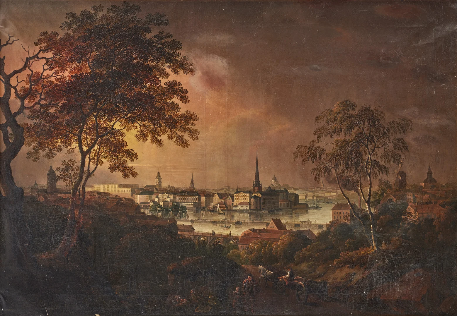 GUSTAF WILHELM PALM. "Vue af Stockholm". — Paintings — Stockholms Auktionsverk Fine Art