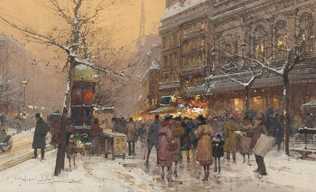 Galien Laloue, Eugène — Théâtre du Gymnase, boulevard Bonne Nouvelle, Paris — Kunst/Øvrig billedkunst — Blomqvist