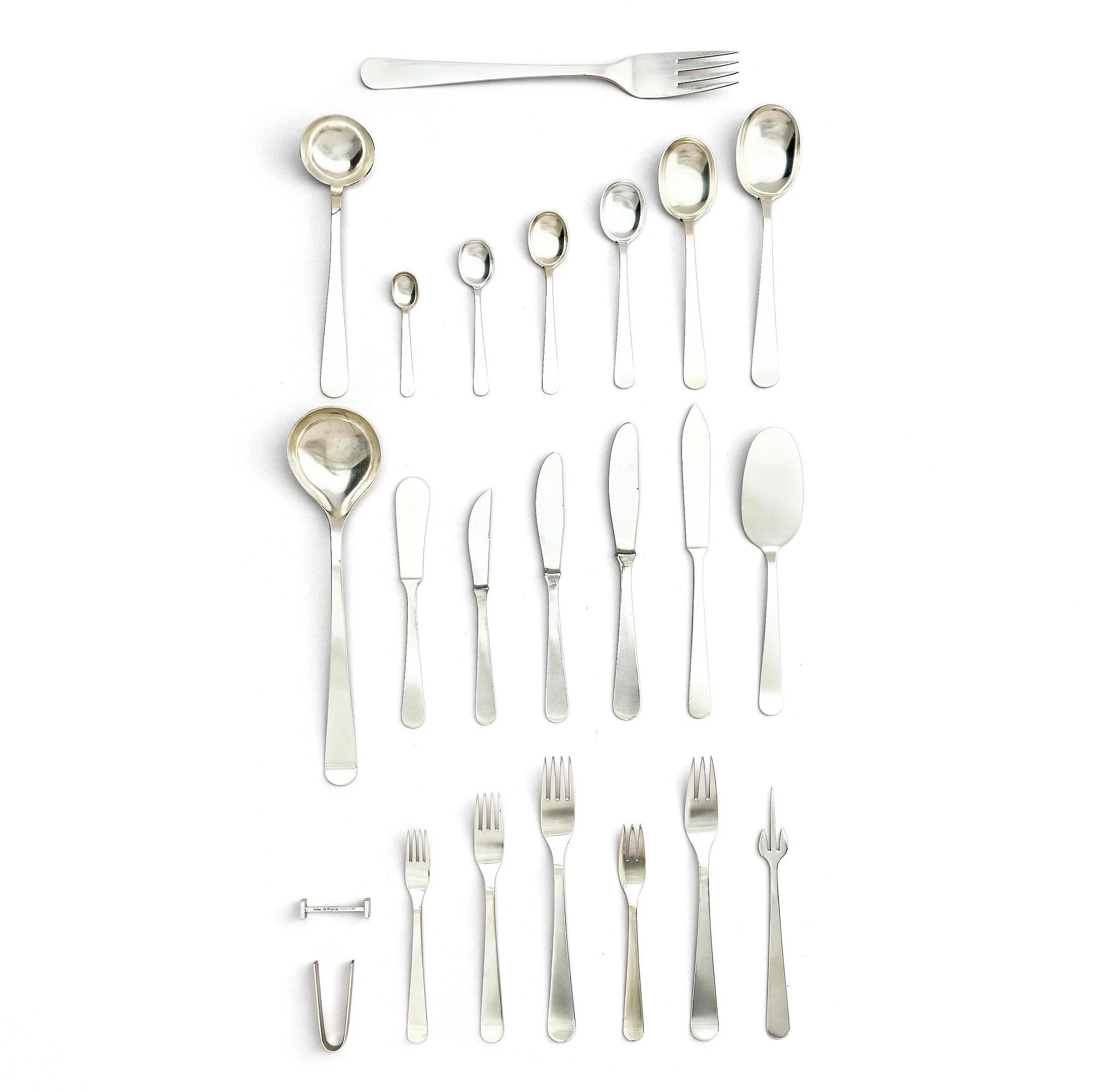 Wiwen Nilsson, bestickuppsättning, silver, 224 delar, Lund 1954-1966. — Bukowskis