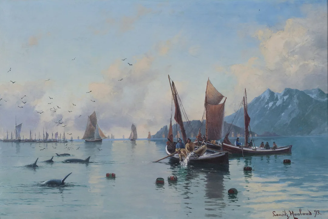 Haaland, Lauritz — Sildefiske, 1893 — Kunst/Maleri — Blomqvist