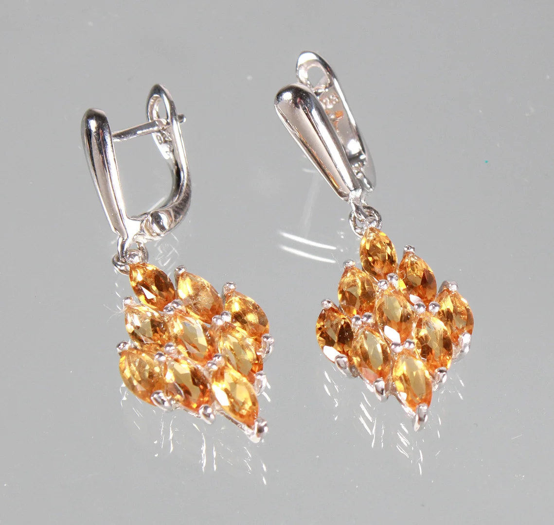 CITRIN OHRRINGE, SILBER 925. — Earrings — Auktionshaus Bossard