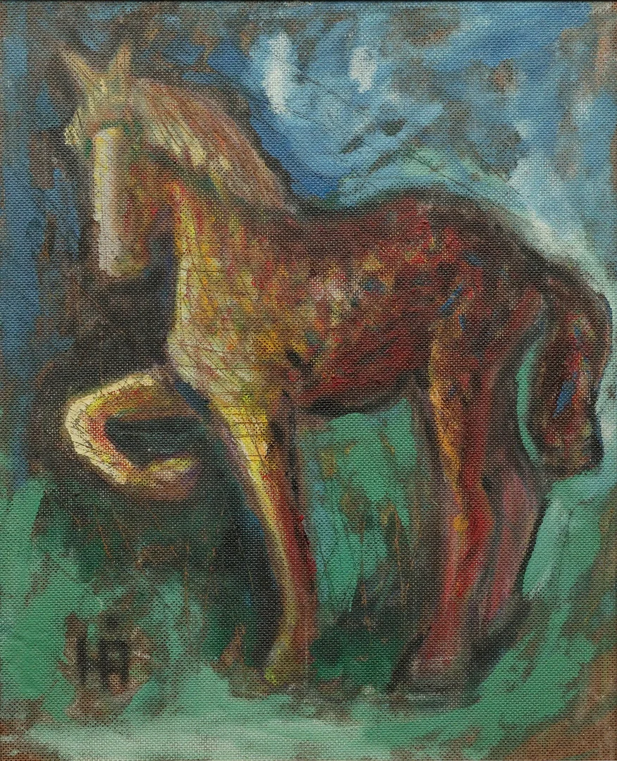 HANS ÅNGSÄTER. olja på pannå, monogramsignerad HÅ. — Paintings — Gomér & Andersson Linköping