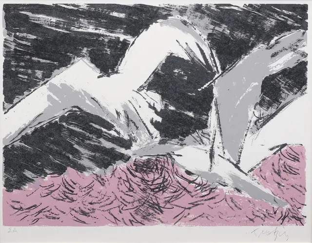 ULF TROTZIG. Flygande fåglar, färgserigrafi nr EA, signerad Trotzig.