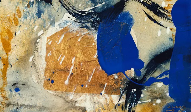 ANDERS WALLIN (FÖDD 1953). Komposition XXIV, signerad och daterad A. Wallin, 2003, blandteknik/akvarell på papper.