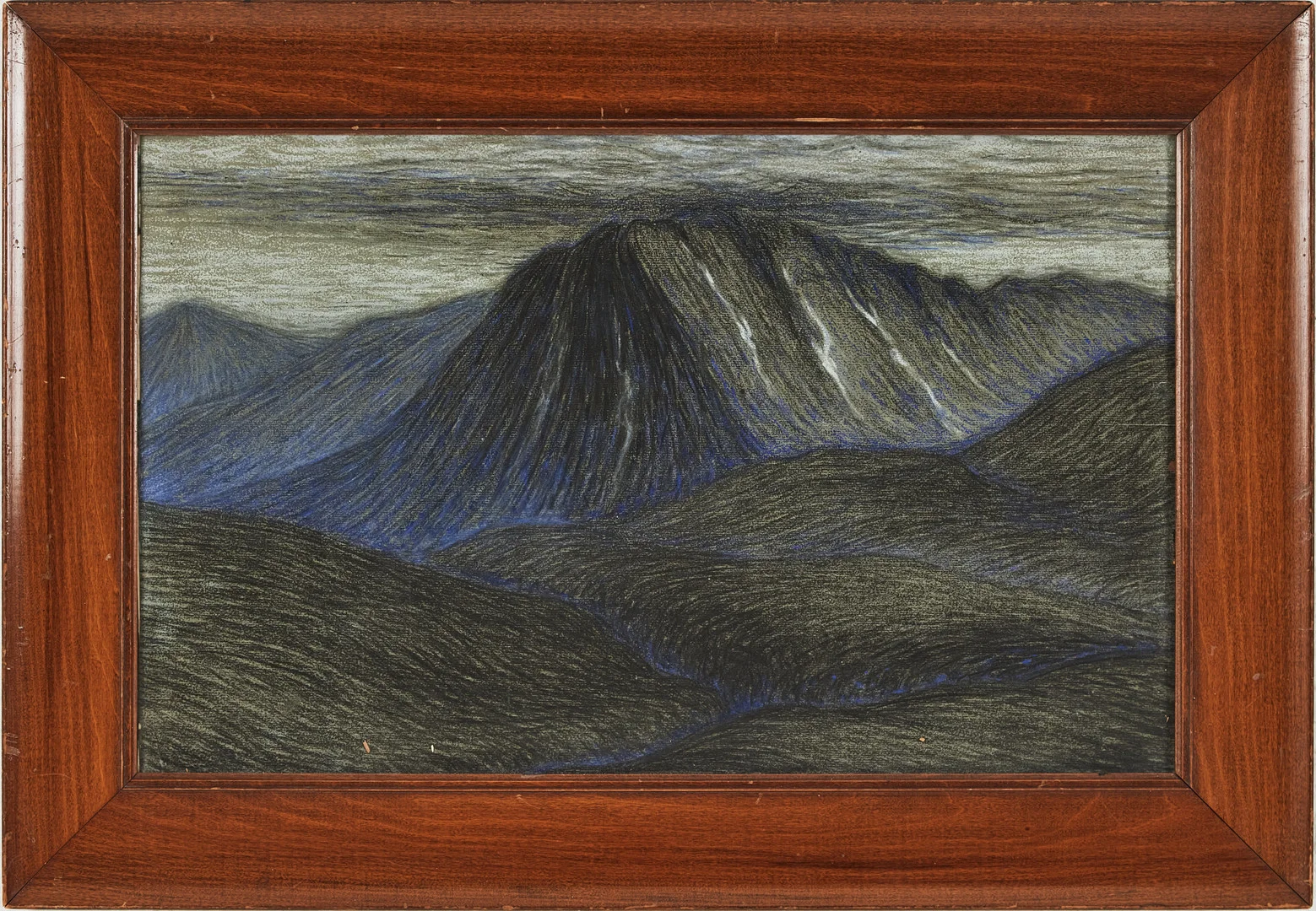 OIDENTIFIERAD KONSTNÄR. Landskaps motiv från fjällen, 1900-talets början, krita pastell på smörpapper. — Paintings — Stockholms Auktionsverk Magasin 5