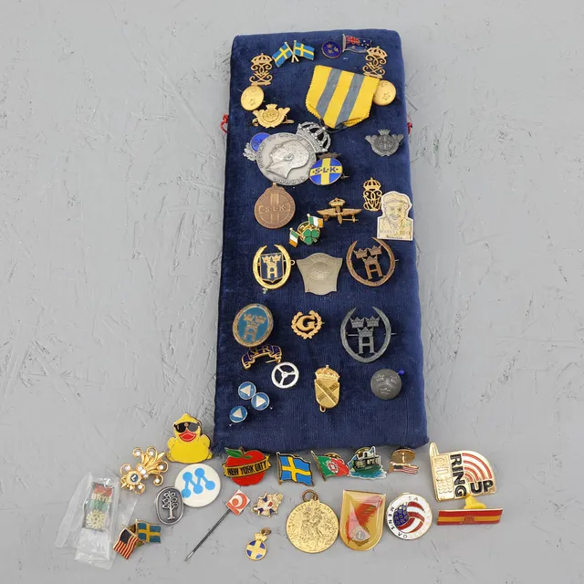 PINS, MÄRKEN, MEDALJ, parti.