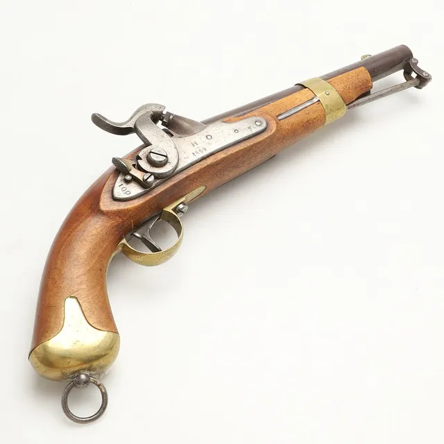 SLAGLÅSPISTOL, svensk, modell m/1854 för flottan, Husqvarna faktori 1859.