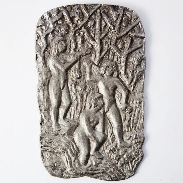 BENGT LISSEGÅRDH. Relief, metall, signerad.