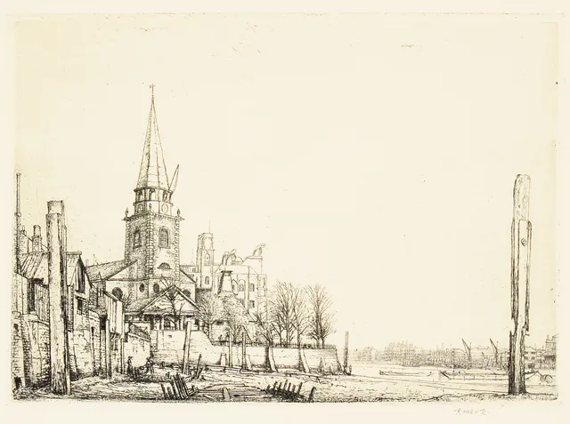REINHOLD VON ROSEN. "Battersea Church", London.