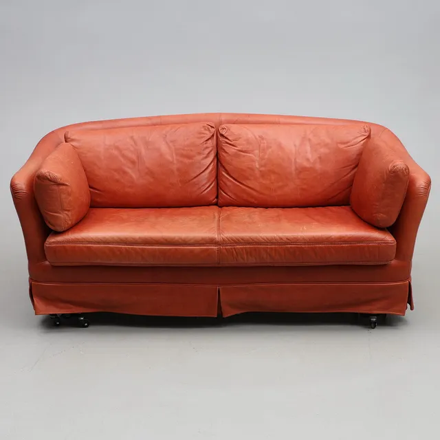 SOFFA. 2-sits, Dux, skinn, 1900-talets andra hälft.