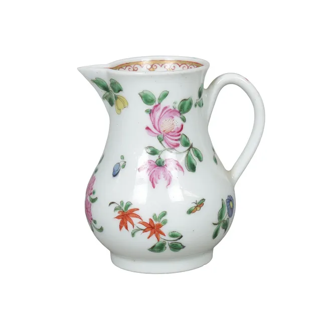 AN 18TH CENTURY WORCESTER SPARROW BEAK JUG.