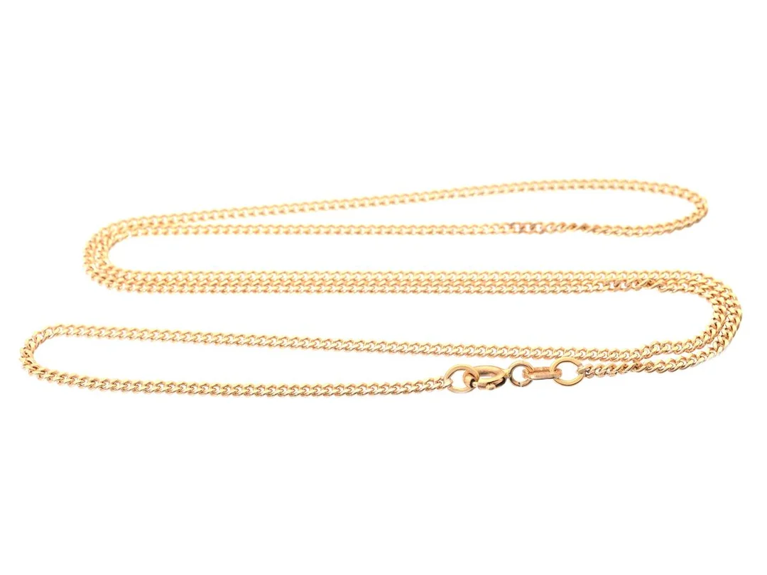 HALSKEDJA, 18K guld, pansarlänk, längd 50 cm, vikt 5,8 g. — Smycken/Halskedja — Kaplans