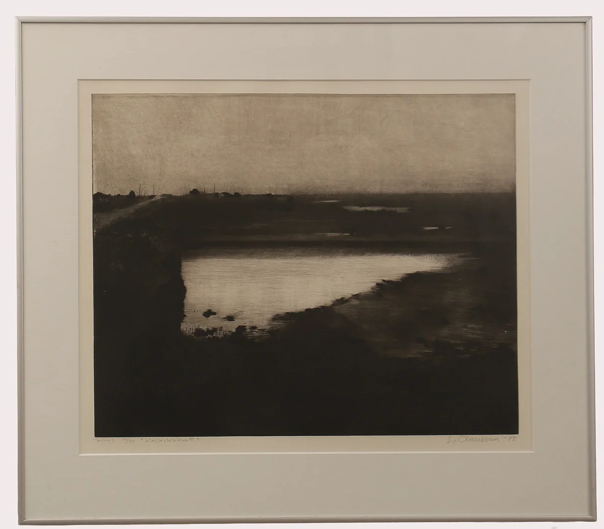 LEIF OLAUSSON. Torrnål, "Kalkstenbrott", numrerad, signerad, 1988. — Engravings & Prints — Limhamns Auktionsbyrå