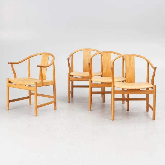 Hans J. Wegner, stolar, 4 st, modell PP66 "Kinastolen", PP Möbler, Danmark, 2001.