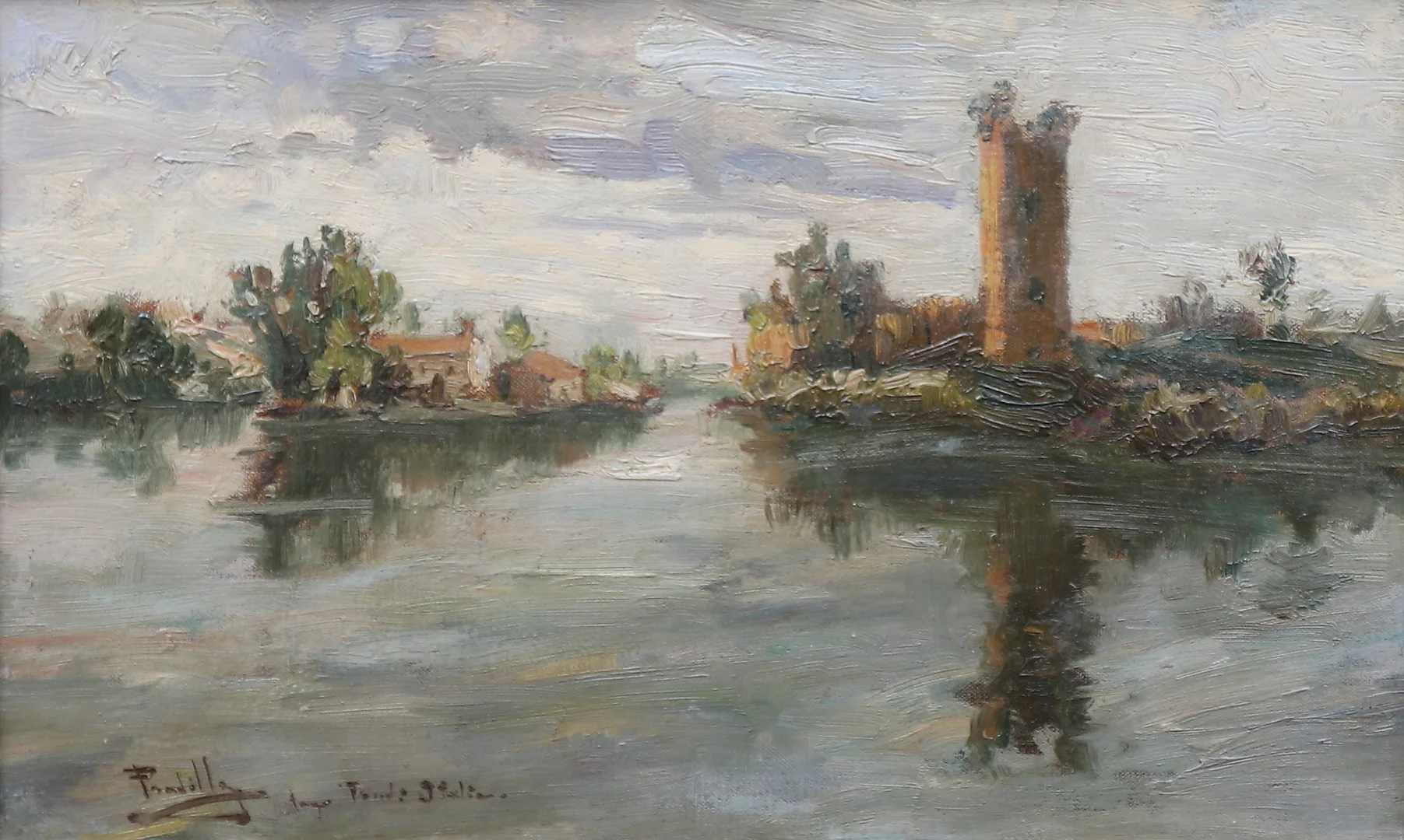 MIGUEL PRADILLA GONZÁLEZ (1884-1965). View of Lake Fremi. — Paintings — Balclis