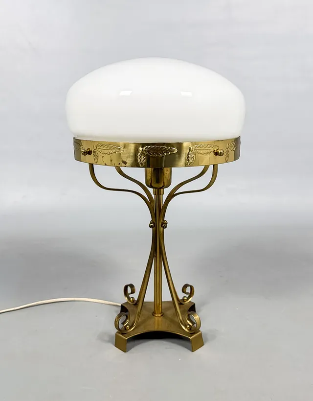 BORDSLAMPA, jugend-stil, Karlskrona Lampfabrik, 1900-talets andra hälft.