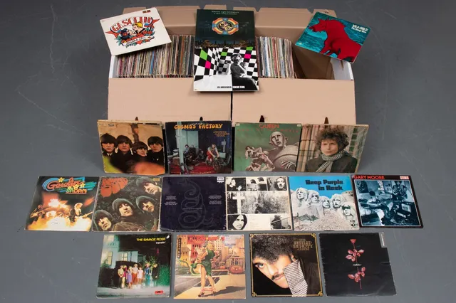 To flyttekasser med LP'er ca.260 stk.