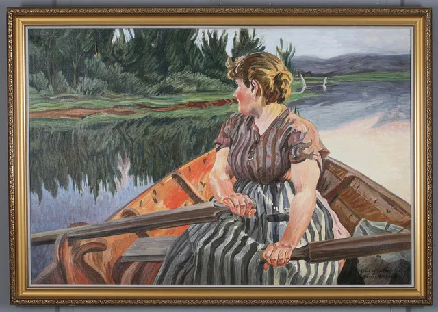 GUNNAR HANSSON. Kopia efter Anders Zorn, "Midnatt", olja på duk, signerad och daterad 1983.