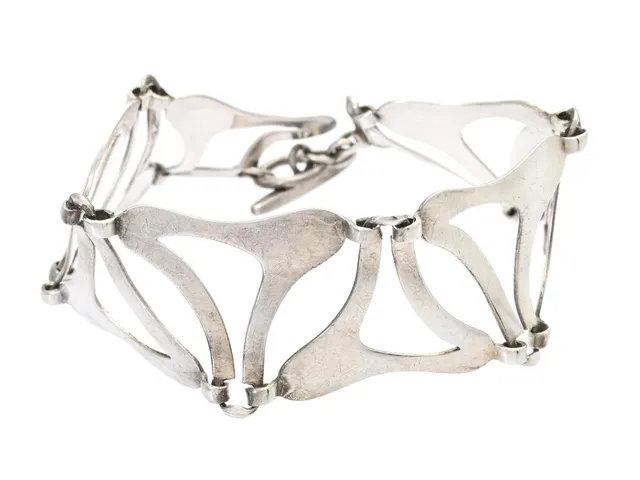 ARMBAND, silver, genombrutet, längd 20 cm, vikt 21,2 3.
