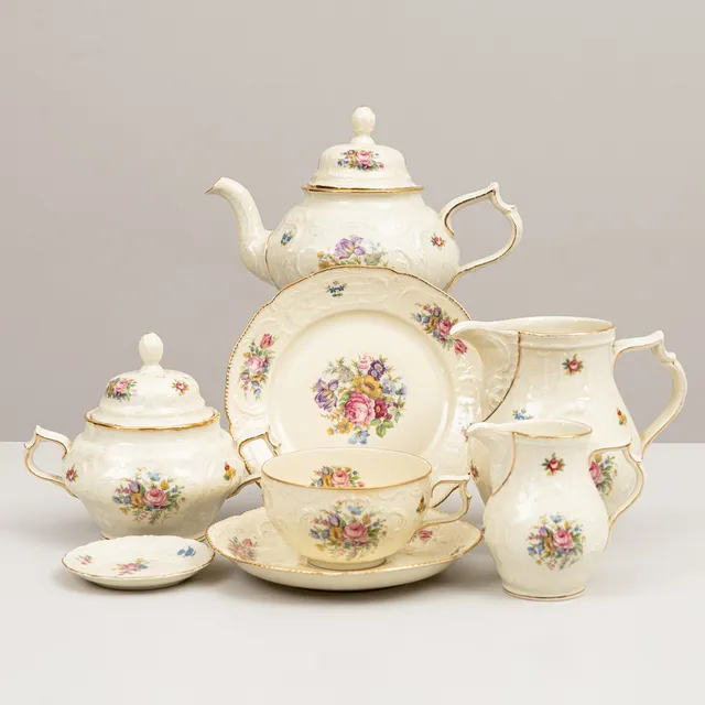 TESERVISDELAR, "Sanssouci" 18 delar, Rosenthal porslin.