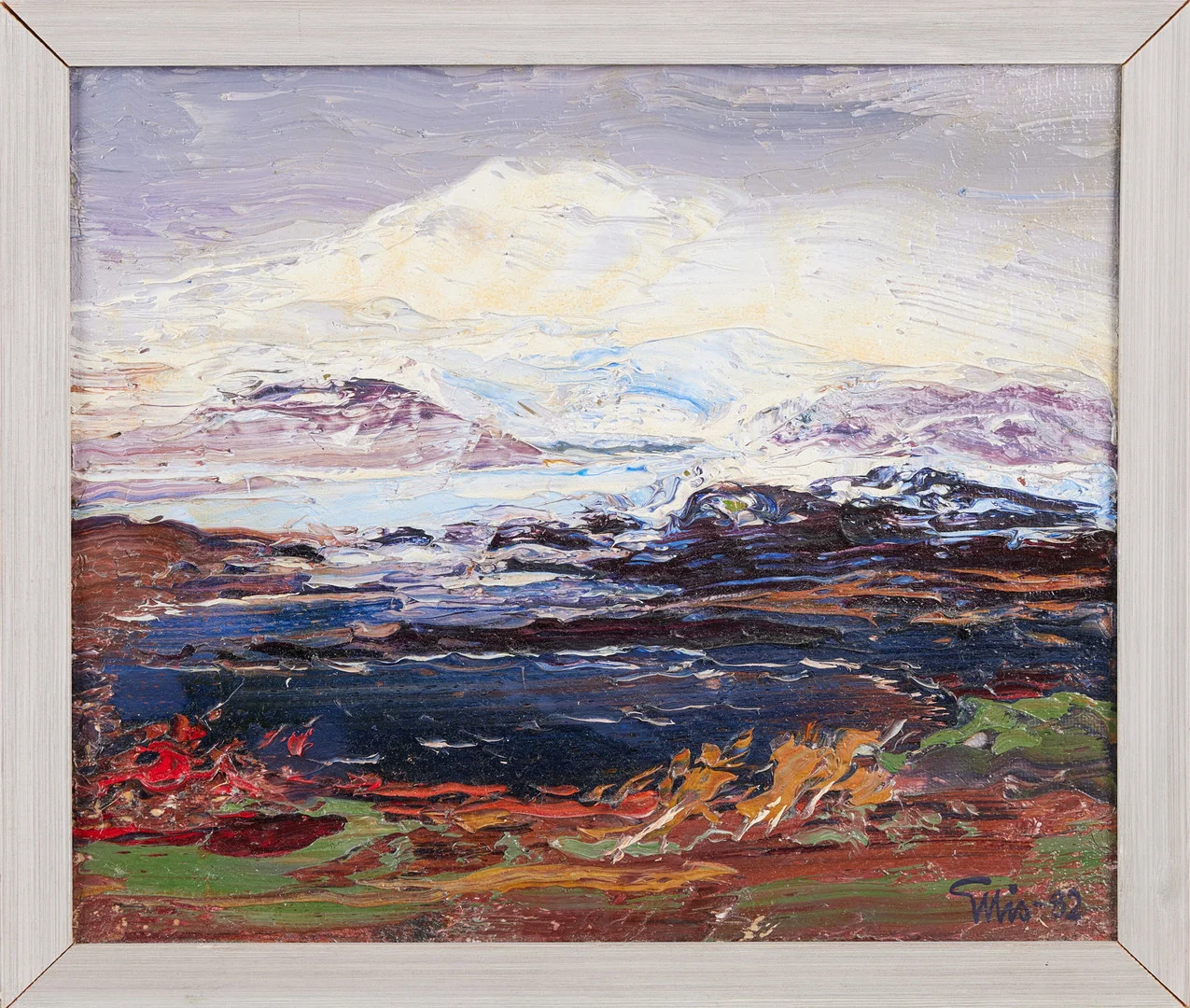 BENGT ELLIS (1923-2006). "Snöljus vid Sylsjön", olja på duk, signerad och daterad 82. — Paintings — Stockholms Auktionsverk Magasin 5