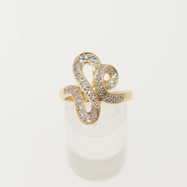 Ring, 585er Gelbgold, Brillanten.