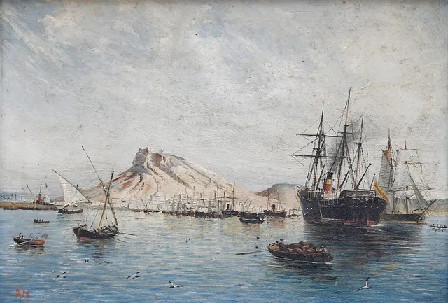 PROBABLY SPANISH SCHOOL, SECOND HALF OF THE 19TH CENTURY - EARLY 20TH CENTURY. Port view.