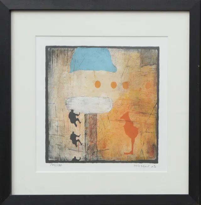 JAN WESSEL. LITO, signerad, modern.