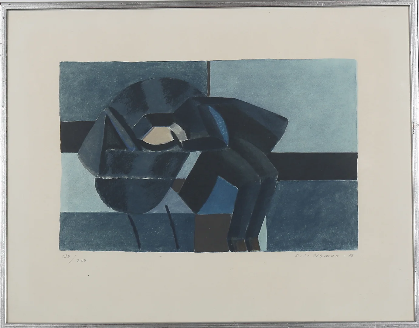 OLLE NYMAN. Komposition, färglitografi nr 138/250, signerad och daterad -78. — Engravings & Prints — Garpenhus Auktioner