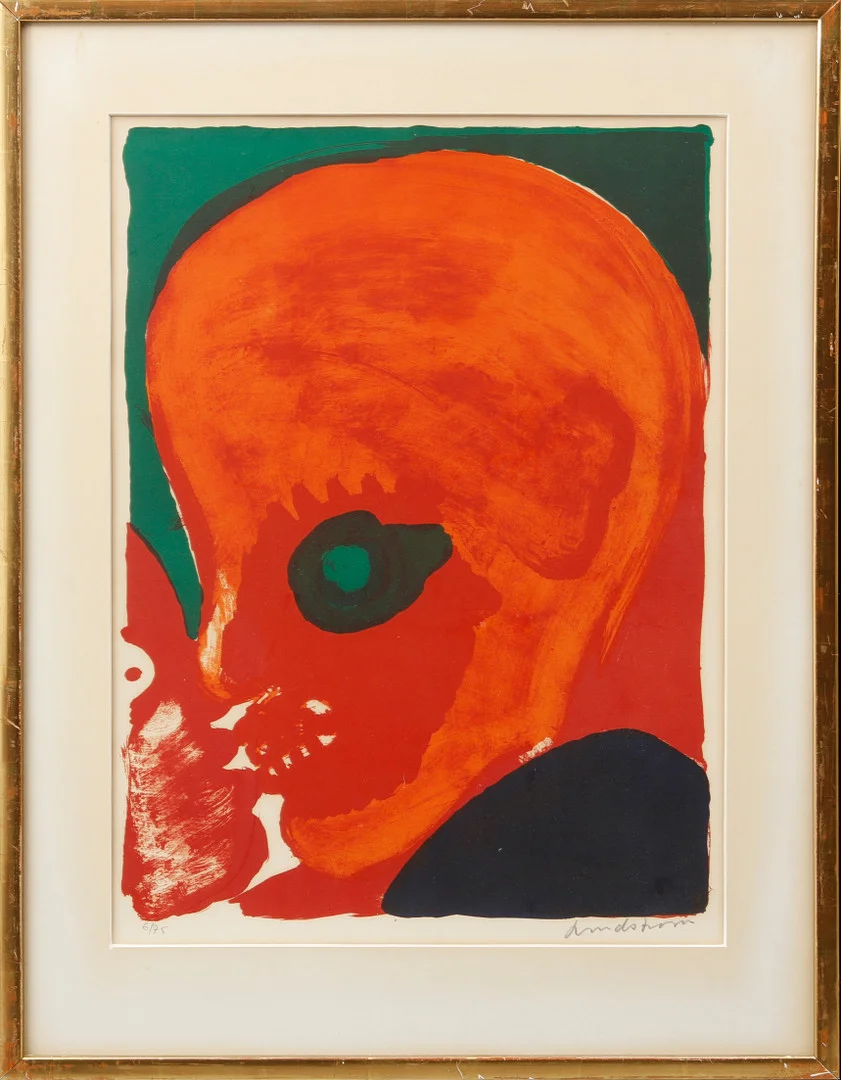 BENGT LINDSTRÖM. Figur, färglitografi, signeradoch numrerad 6/75. — Engravings & Prints — Göteborgs Auktionsverk
