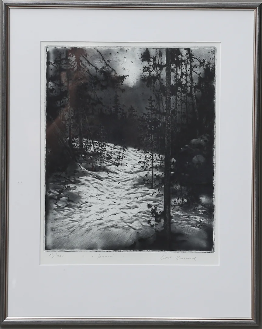 CURT HAMNE. etsning, signerad och numrerad 79/320. — Engravings & Prints — Gomér & Andersson Norrköping