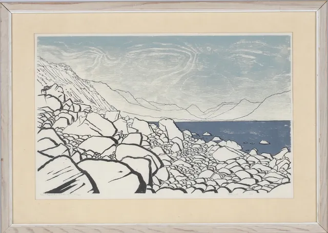 TORBJÖRN ZETTERHOLM. "Eyjatjödur mot Öxnadalur", träsnitt, signerad och numrerad 156/200.