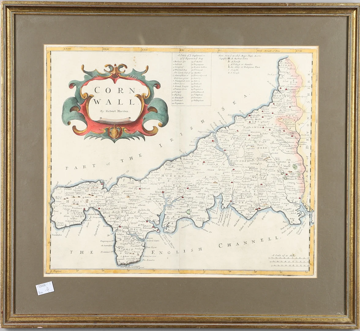 ROBERT MORDEN (C.1650-1703). CORNWALL. — Engravings & Prints — Lawrences Auctioneers